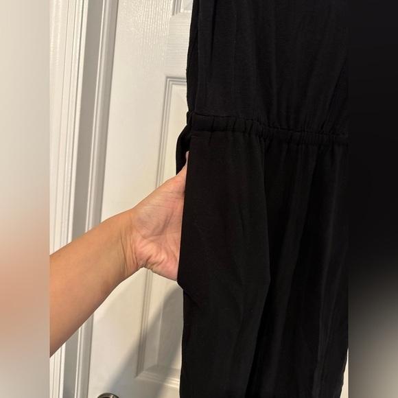 Loft Black Sleeveless Pant Jumpsuitsuit with pockets size medium petite - Picture 4 of 8